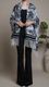 Black Winter Cape shawl PW5919