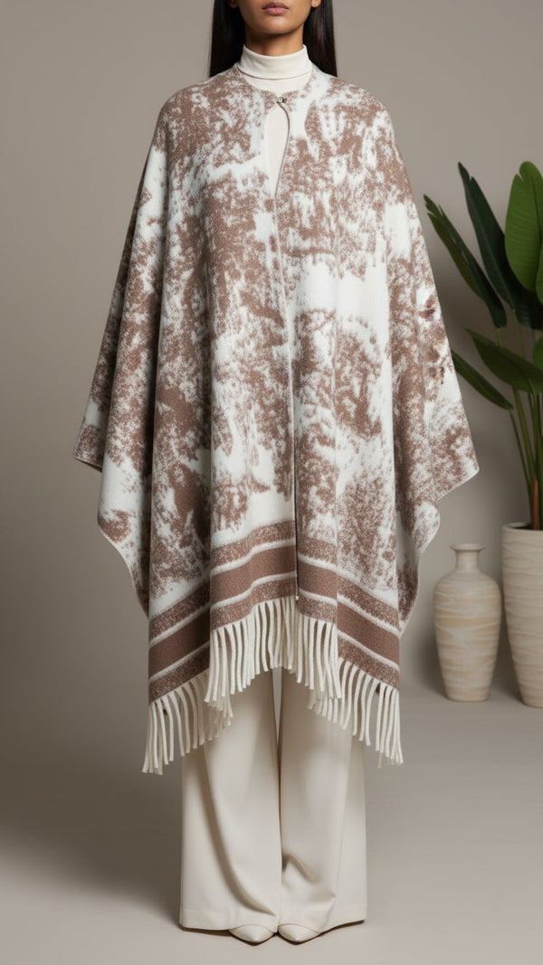 Brown Winter Cape shawl PW5919