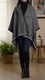 Black Winter Cape Shawl PW5925