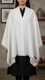 Cream Winter Cape Shawl PW5925