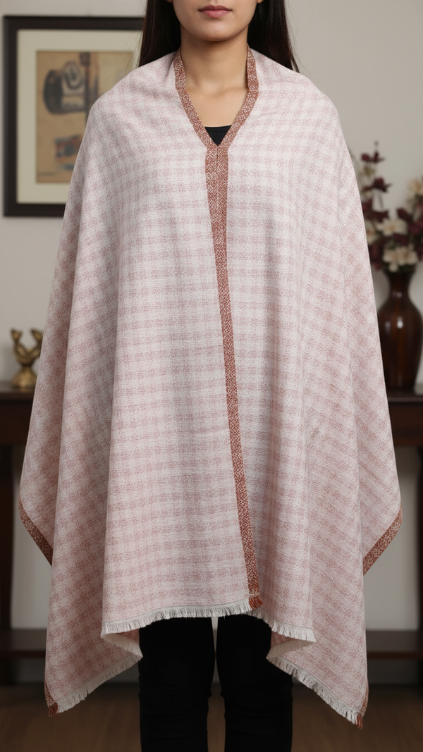 Pink Winter Cape Shawl PW5925