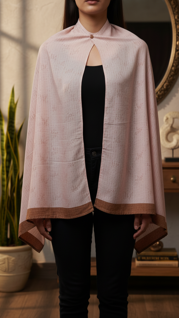 Pink Winter Cape Shawl PW5927