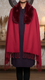 Burgndy Winter Cape Shawl PW5928