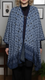 Navy Winter Cape Shawl PW5929