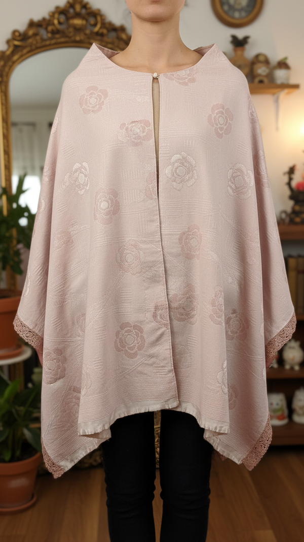 Pink Winter Cape Shawl PW5932