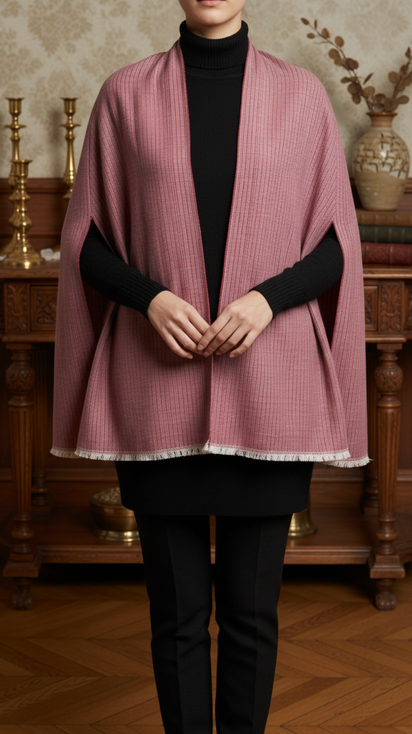 Maroon Winter Cape Shawl PW5933