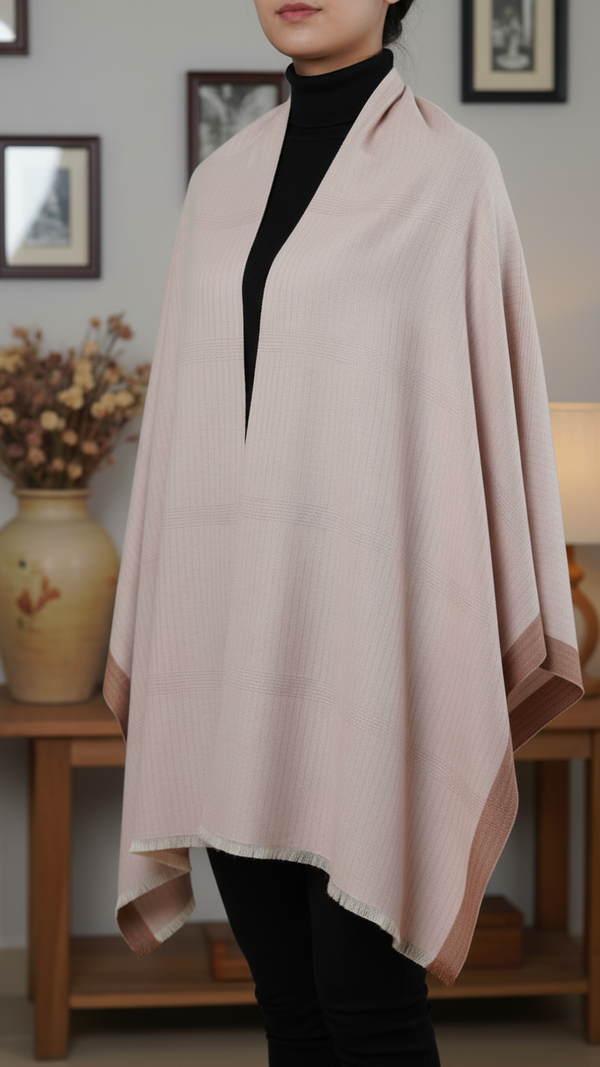 Pink Winter Cape Shawl PW5933