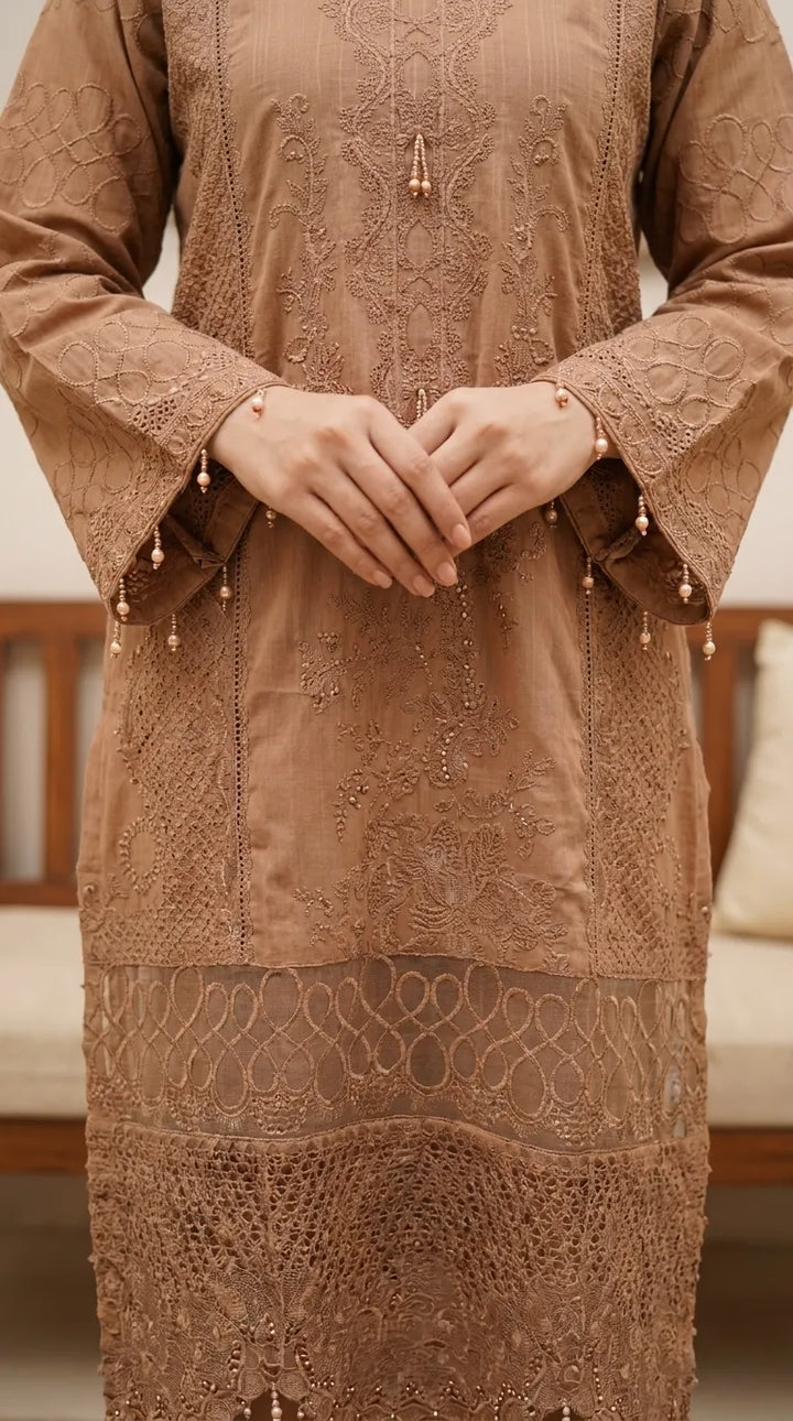 3 PC Embellished Khaddar Suit PW603502