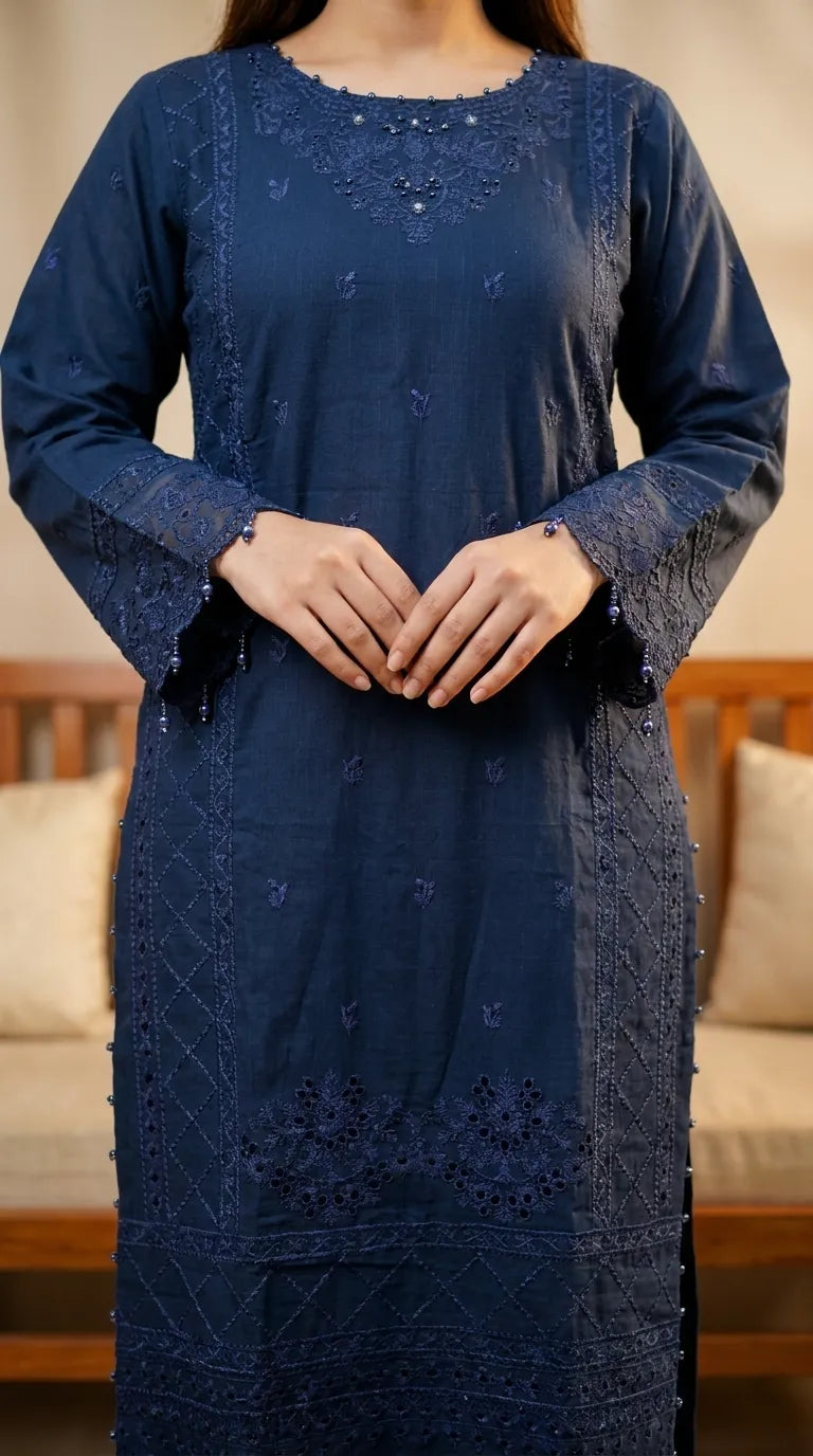 3 PC Embellished Khaddar Suit PW603912