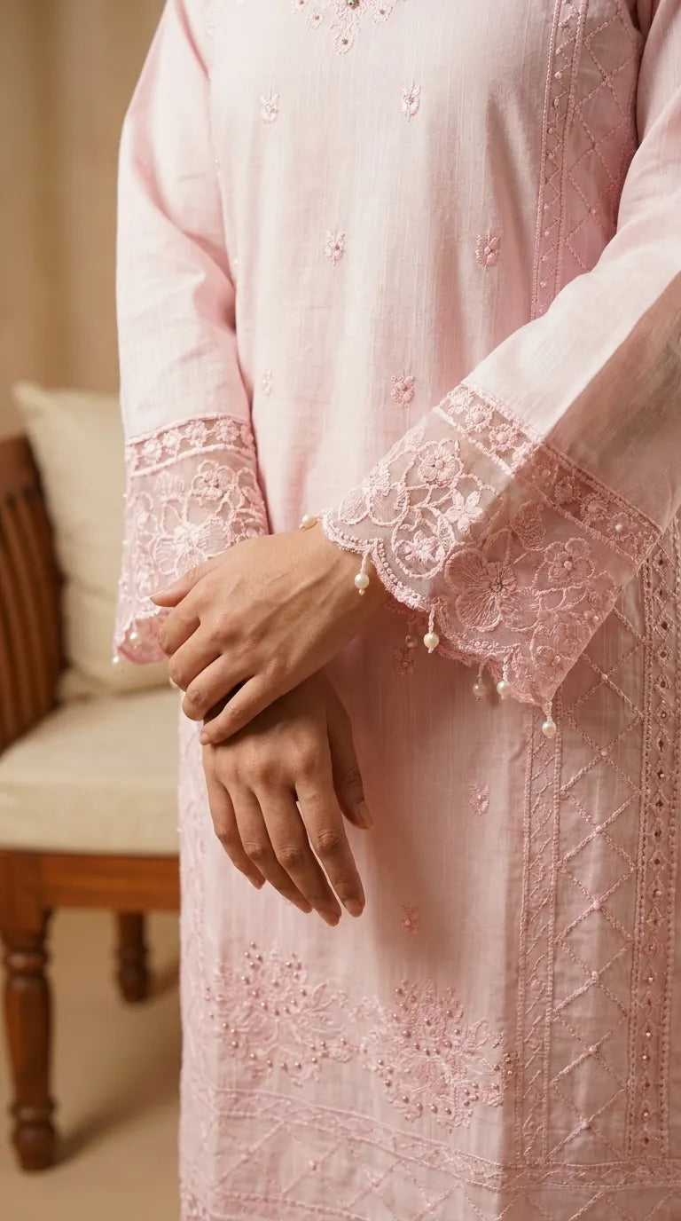 3 PC Embellished Khaddar Suit PW603918