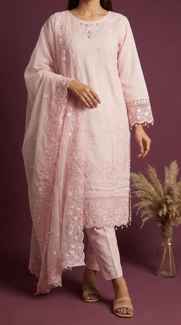 3 PC Embellished Khaddar Suit PW603918