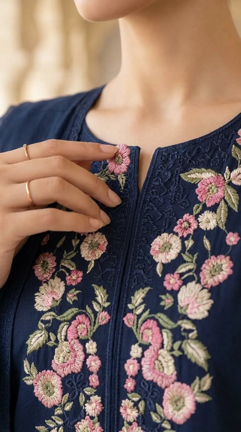 3 PC Embellished Karandi Stitched Suit PW604012