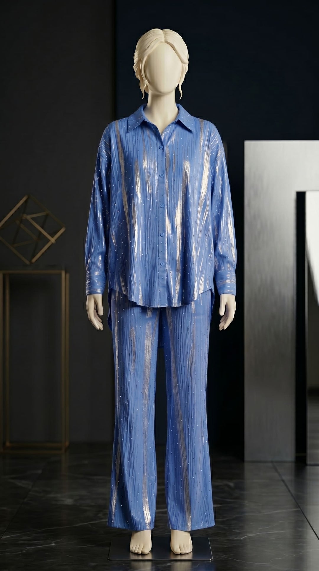 2 PC Embellished Blended Mix Suit PW606390