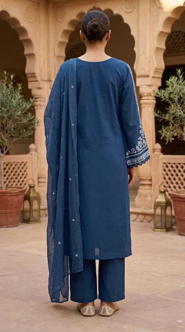 3 PC Embellished Khaddar Stitched Suit PW608396