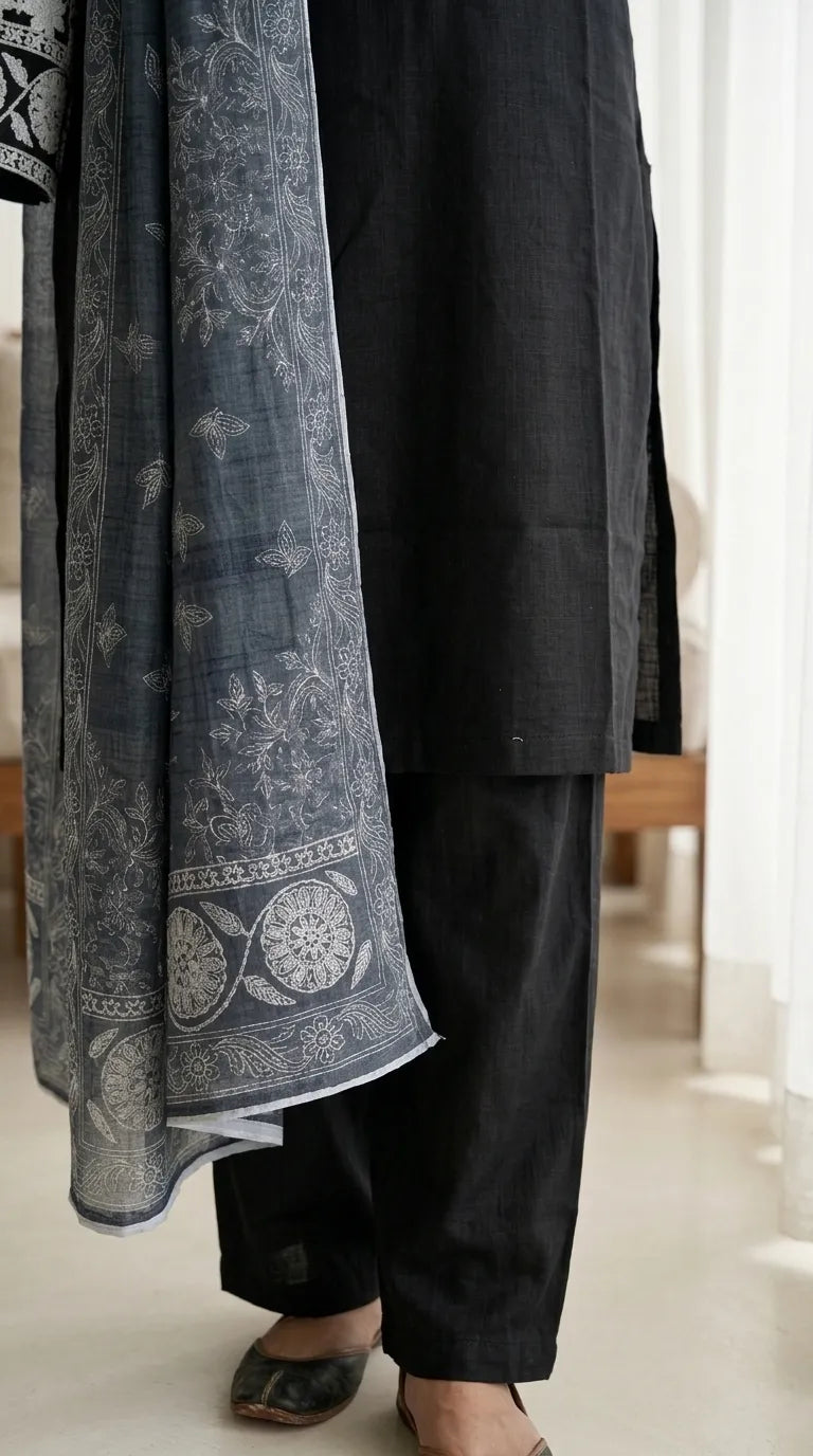 3 PC Embellished Khaddar Stitched Suit PW609501