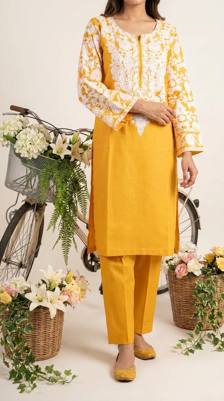 3 PC Embellished Khaddar Suit PW609506