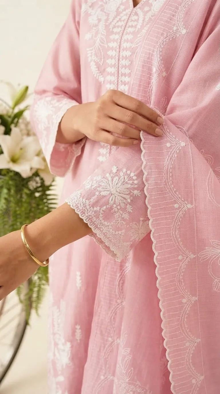 3 PC Embellished Khaddar Stitched Suit PW6096B1