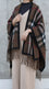 Brown Acrylic Cape Shawl PW610202