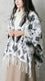 Off/White Acrylic Cape Shawl PW610393
