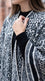 Black Acrylic Cape Shawl PW611601