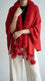 Red Winter Cape Shawl PW612913