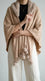 Beige Winter Cape Shawl PW613062