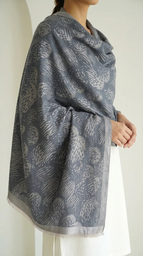 Grey Winter Acrylic Stole PW613907