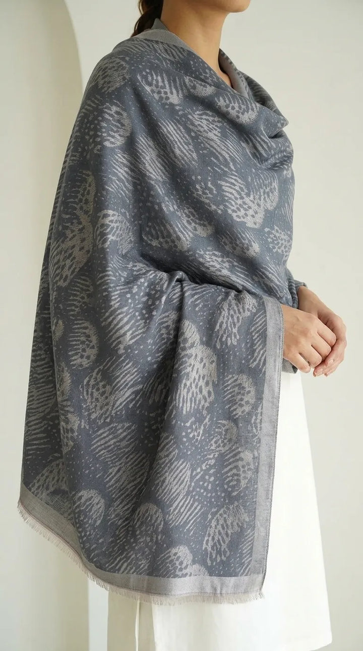 Grey Winter Acrylic Stole PW613907