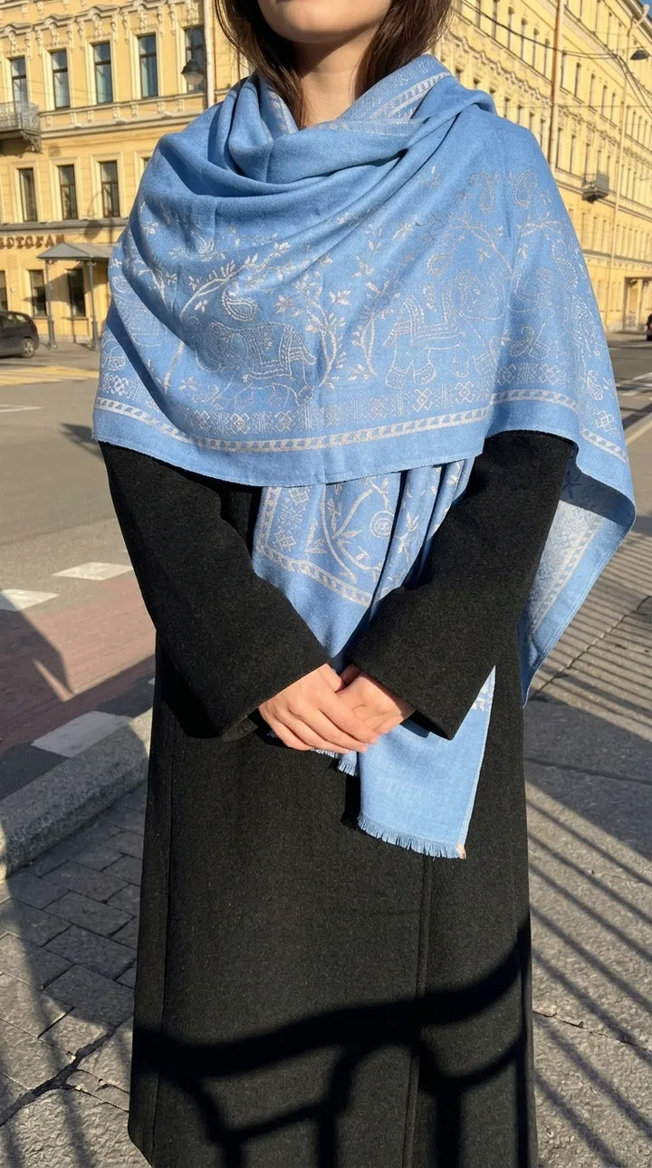Blue Winter Acrylic Stole PW614212