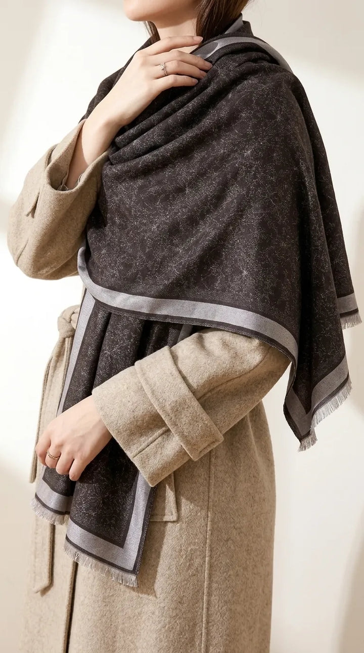 Brown Winter Acrylic Stole PW614302