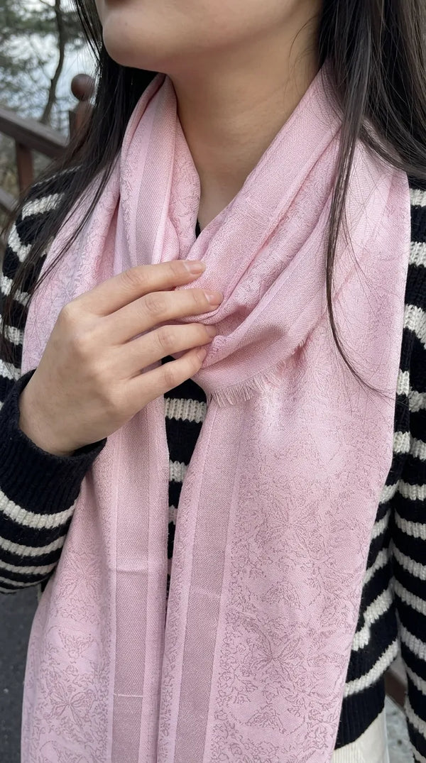 Tea Pink Winter Acrylic Stole PW6143B1
