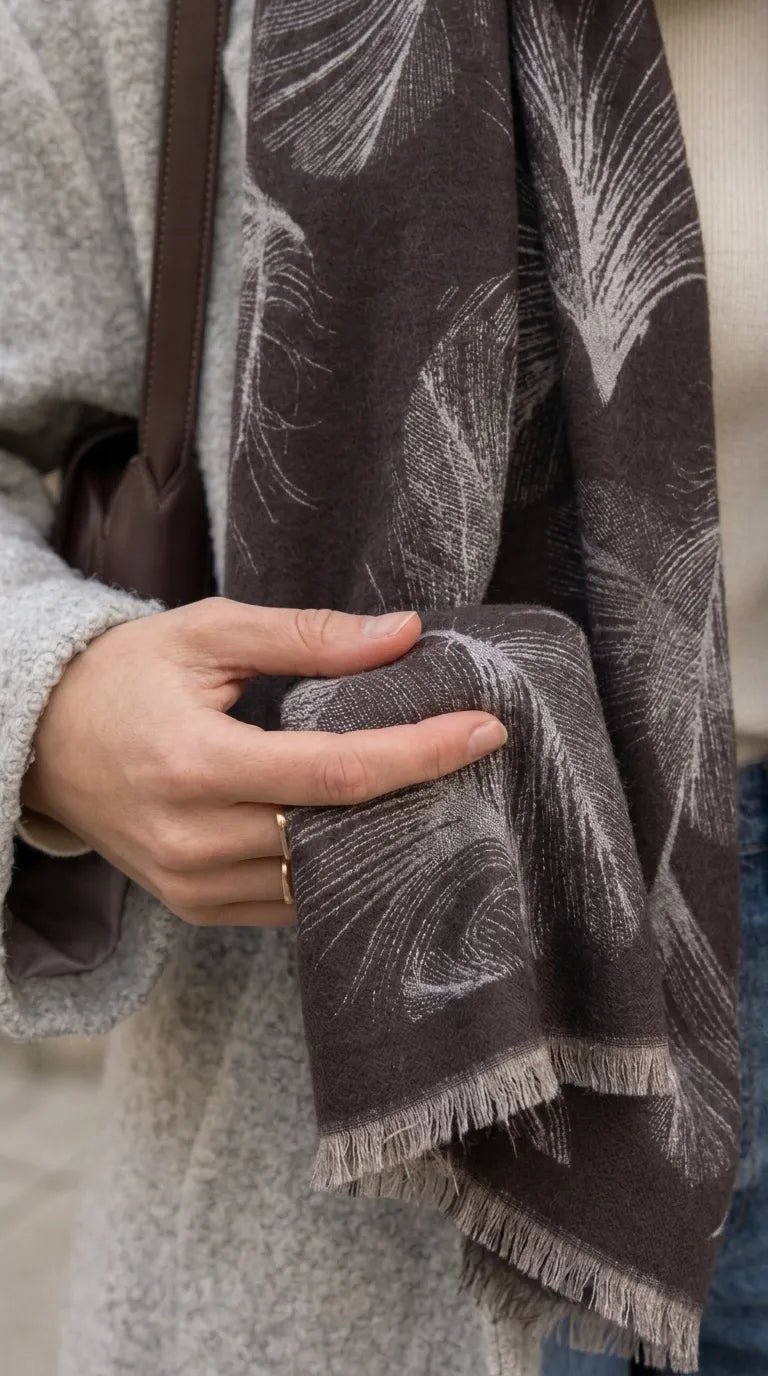 Rust Winter Acrylic Stole PW614621
