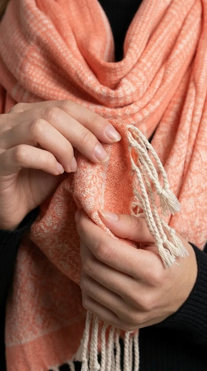 Orange Winter Acrylic Stole PW615325