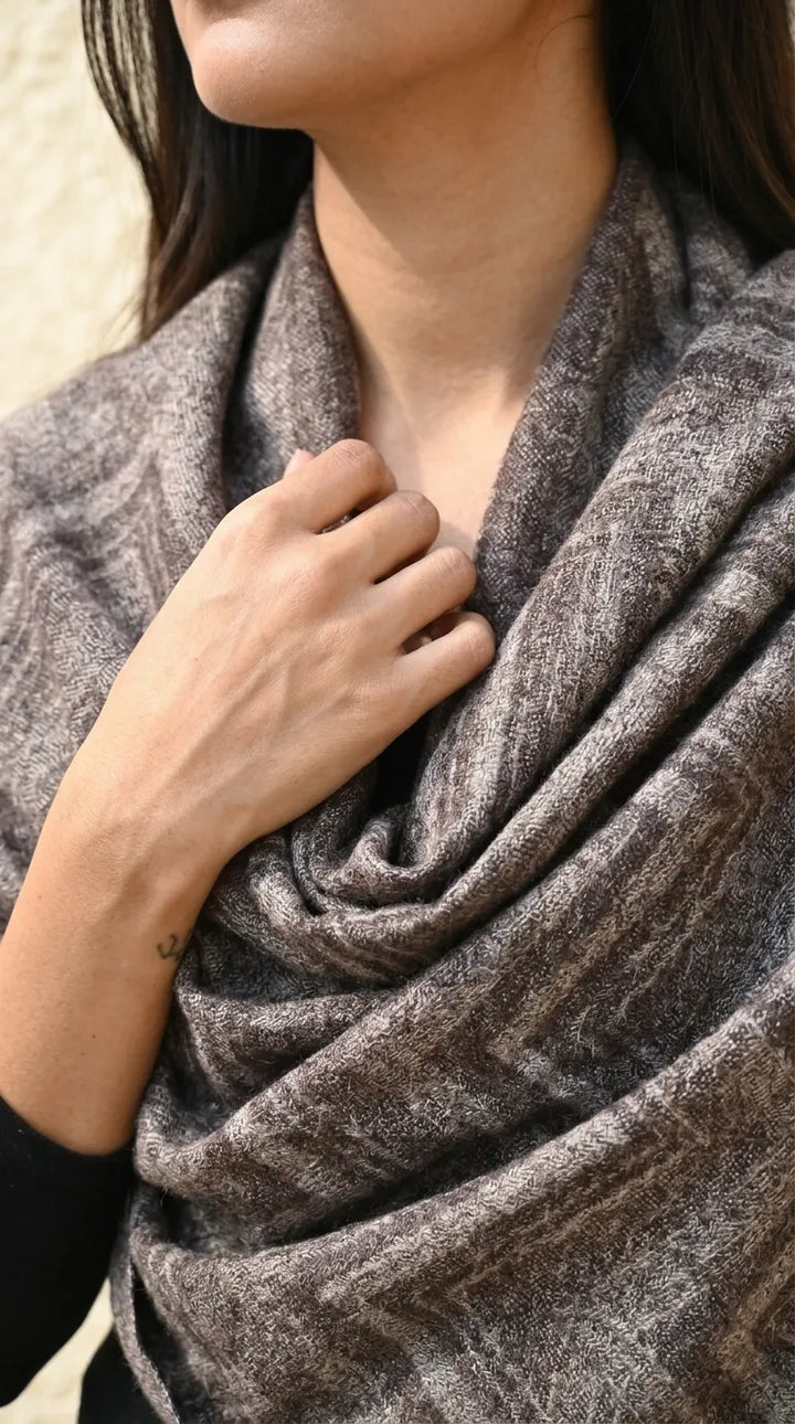 Brown Winter Acrylic Stole PW615402