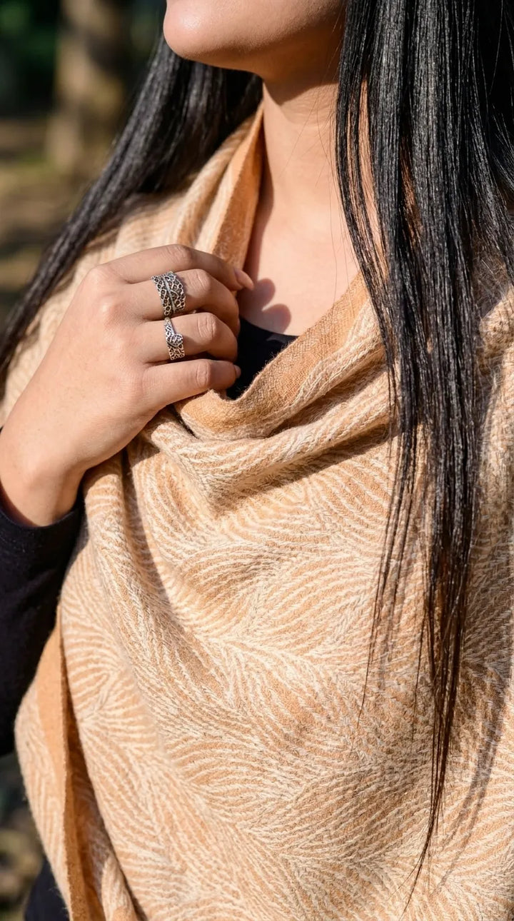 Mustard Winter Acrylic Stole PW615506