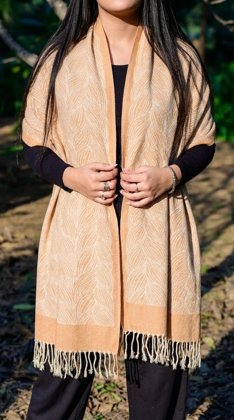 Mustard Winter Acrylic Stole PW615506