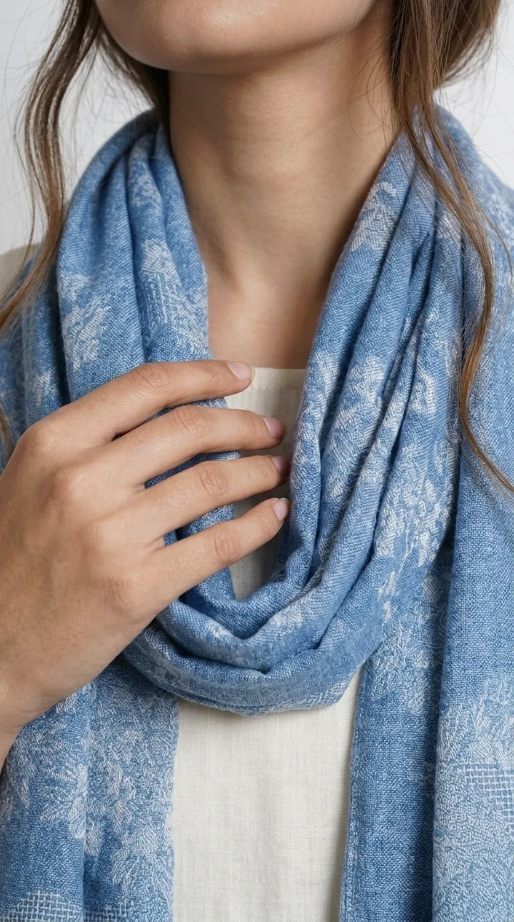 Blue Winter Acrylic Stole PW615612