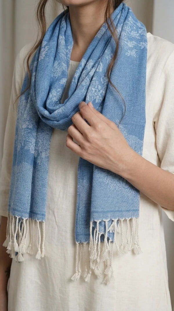 Blue Winter Acrylic Stole PW615612