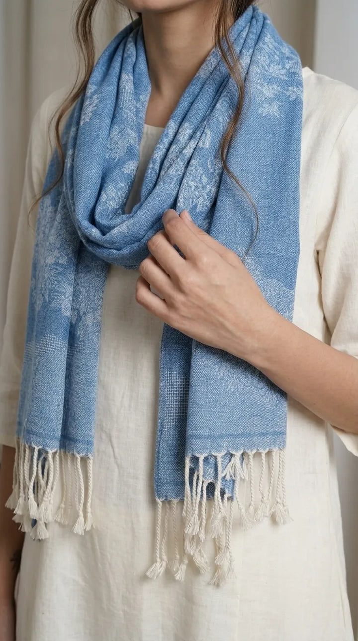 Blue Winter Acrylic Stole PW615612