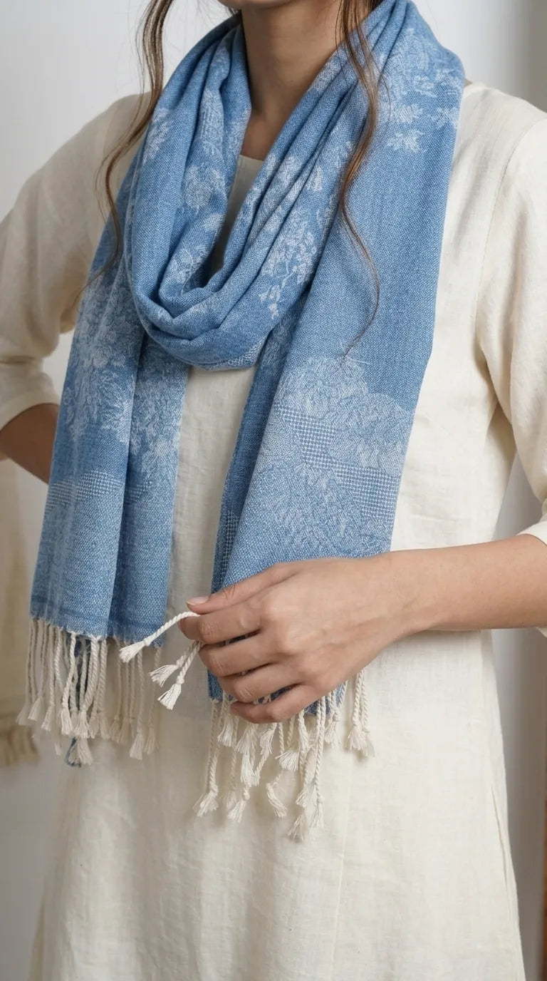 Blue Winter Acrylic Stole PW615612