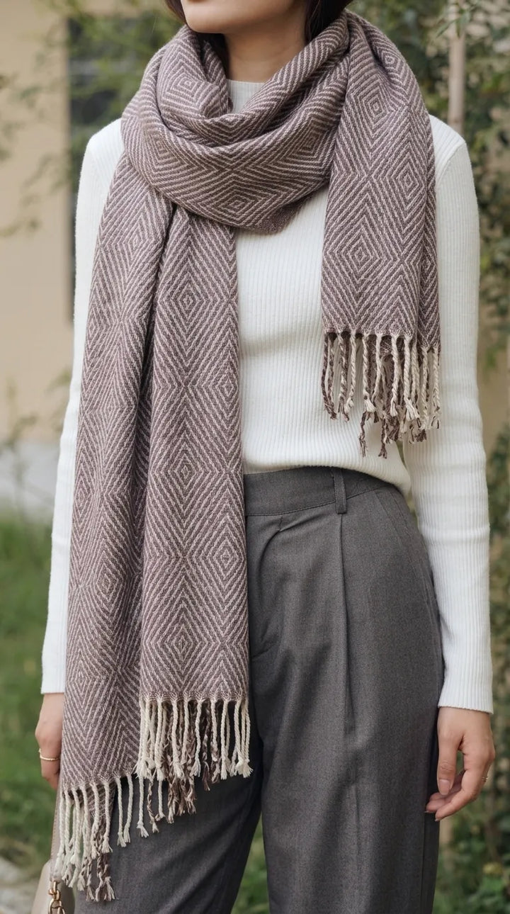 Brown Winter Acrylic Stole PW615802