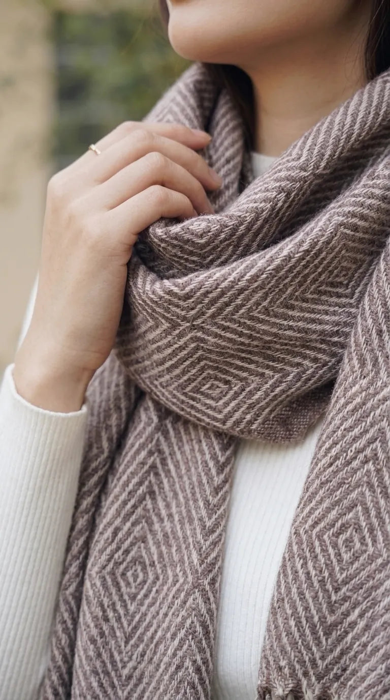 Brown Winter Acrylic Stole PW615802