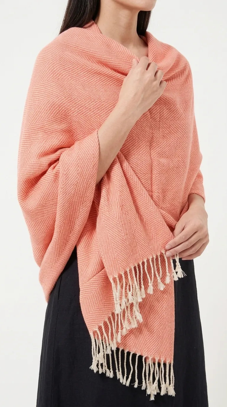 Orange Winter Acrylic Stole PW615925