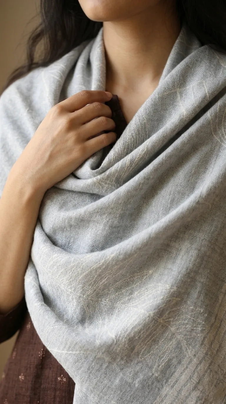 Grey Winter Acrylic Stole PW616107