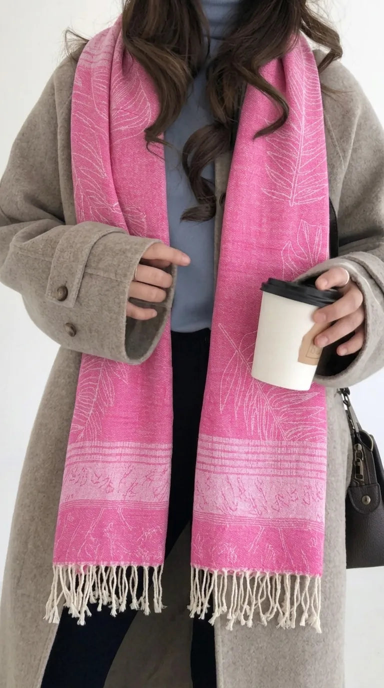 Skpink Winter Acrylic Stole PW616159