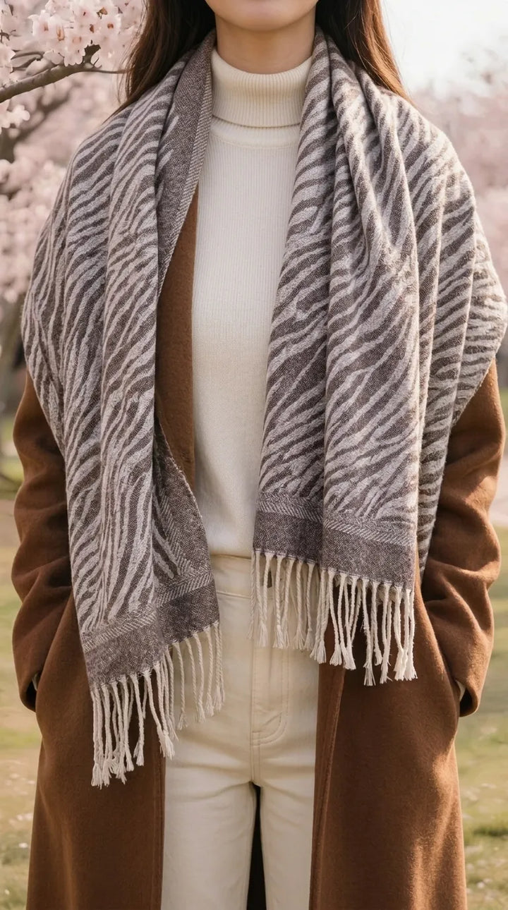 Brown Winter Acrylic Stole PW616302