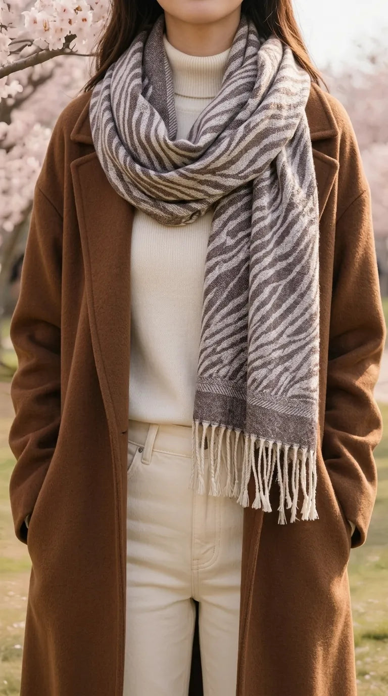 Brown Winter Acrylic Stole PW616302