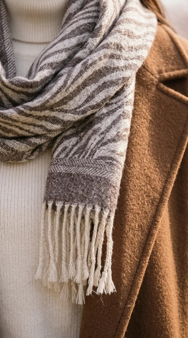Brown Winter Acrylic Stole PW616302