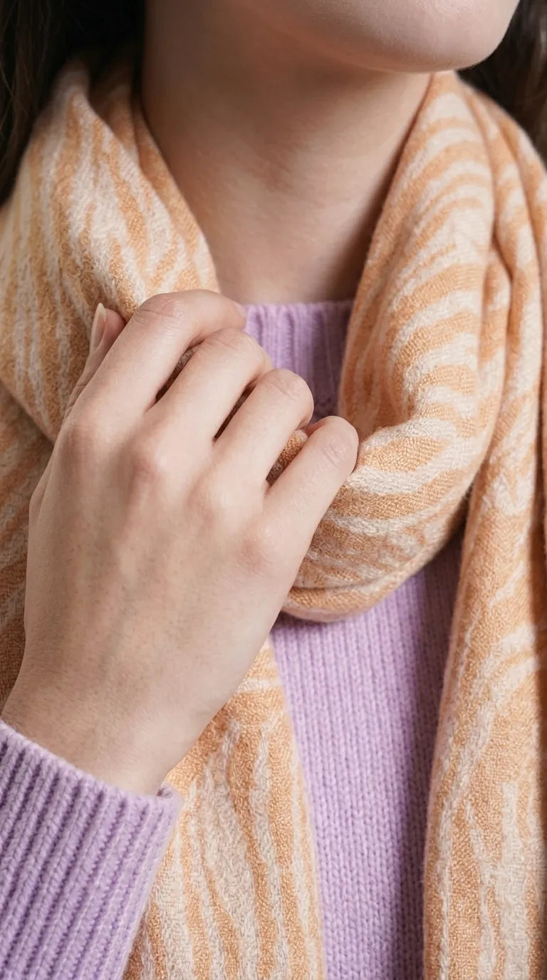 Mustard Winter Acrylic Stole PW616306