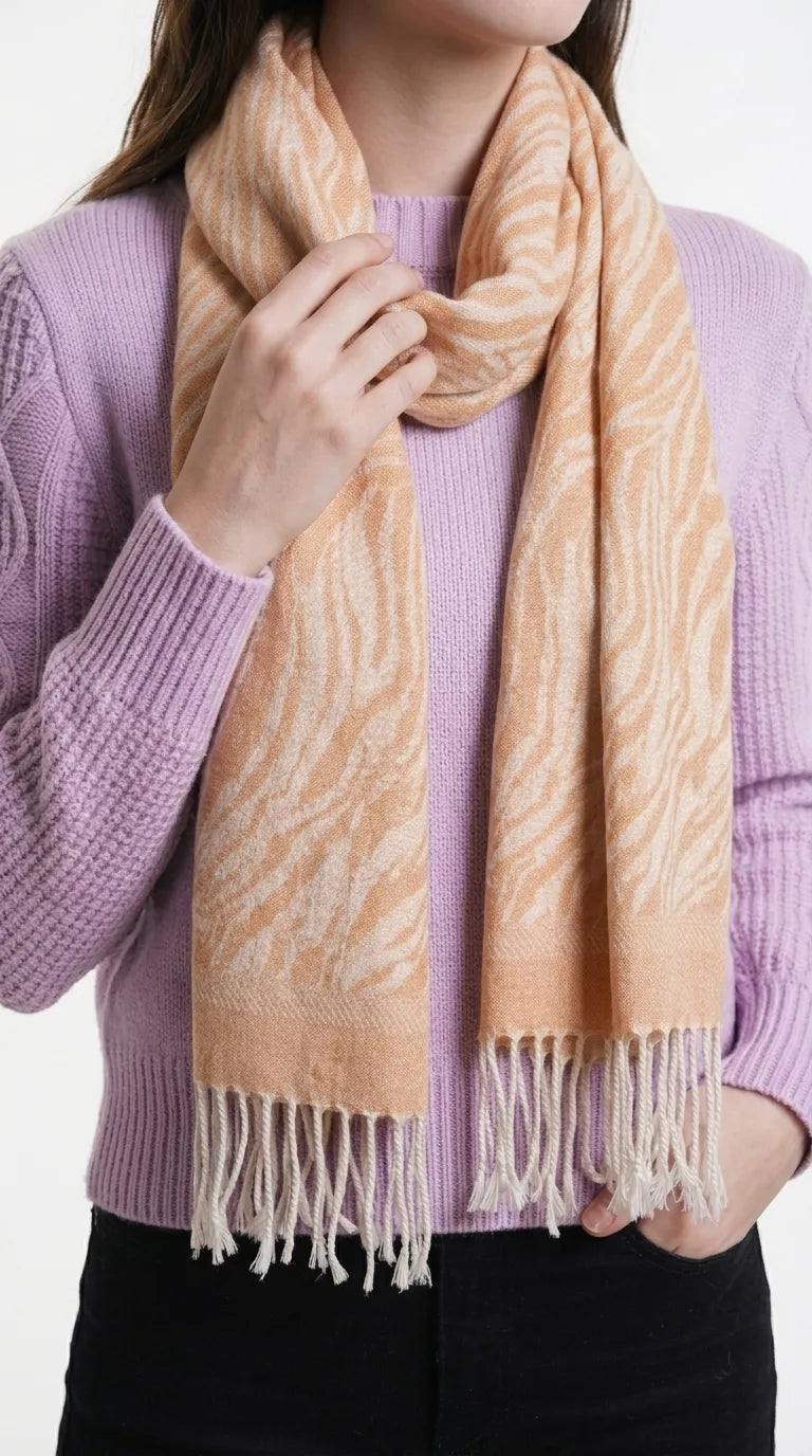Mustard Winter Acrylic Stole PW616306